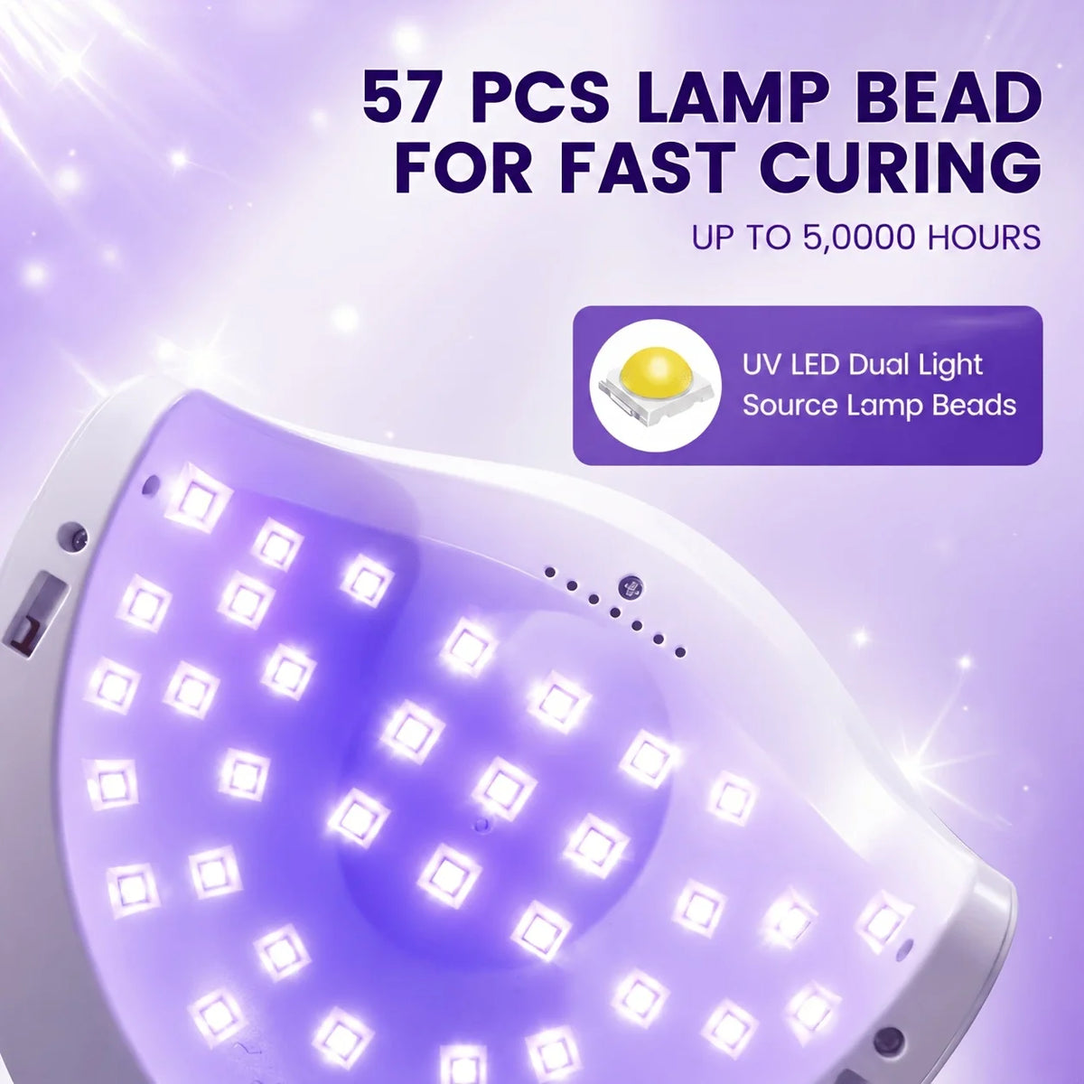 268W UV LED Nail Lamp Professional Gel Polish Drying Lamp For Manicure With Nail Tool Kit as Gift WHITE PINK PURPLE