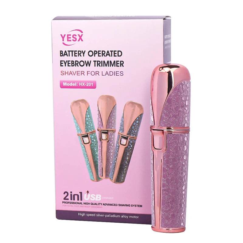 1pcs Usb Electric Eyebrow Trimmer Facial Hair Epilator Eyebrow Razor Women Body Painless Hairs Remover Shaver Eyebrows Profiler