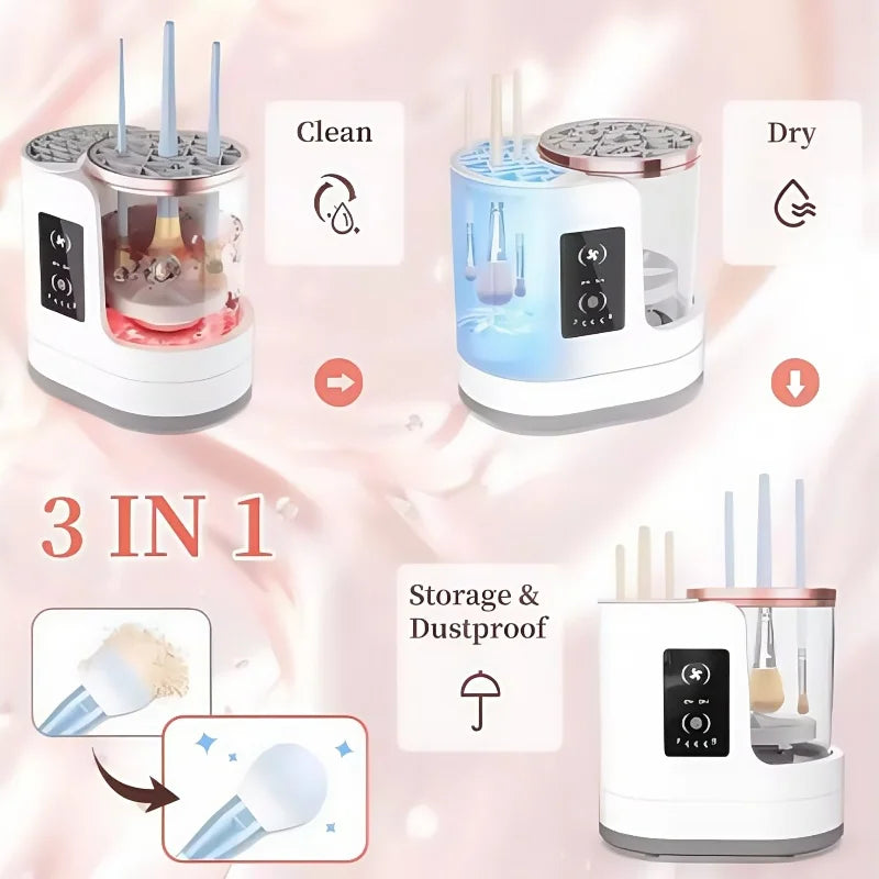 Luxury 3-in-1 Makeup Brush Cleaner