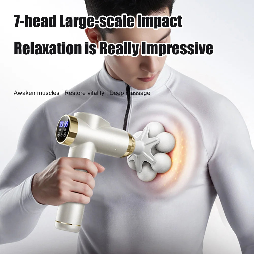 Professional Electric Fascia Massager High Frequency Deep Tissue Muscle Relaxation Massage Gun Fascia Masajeador Fitness
