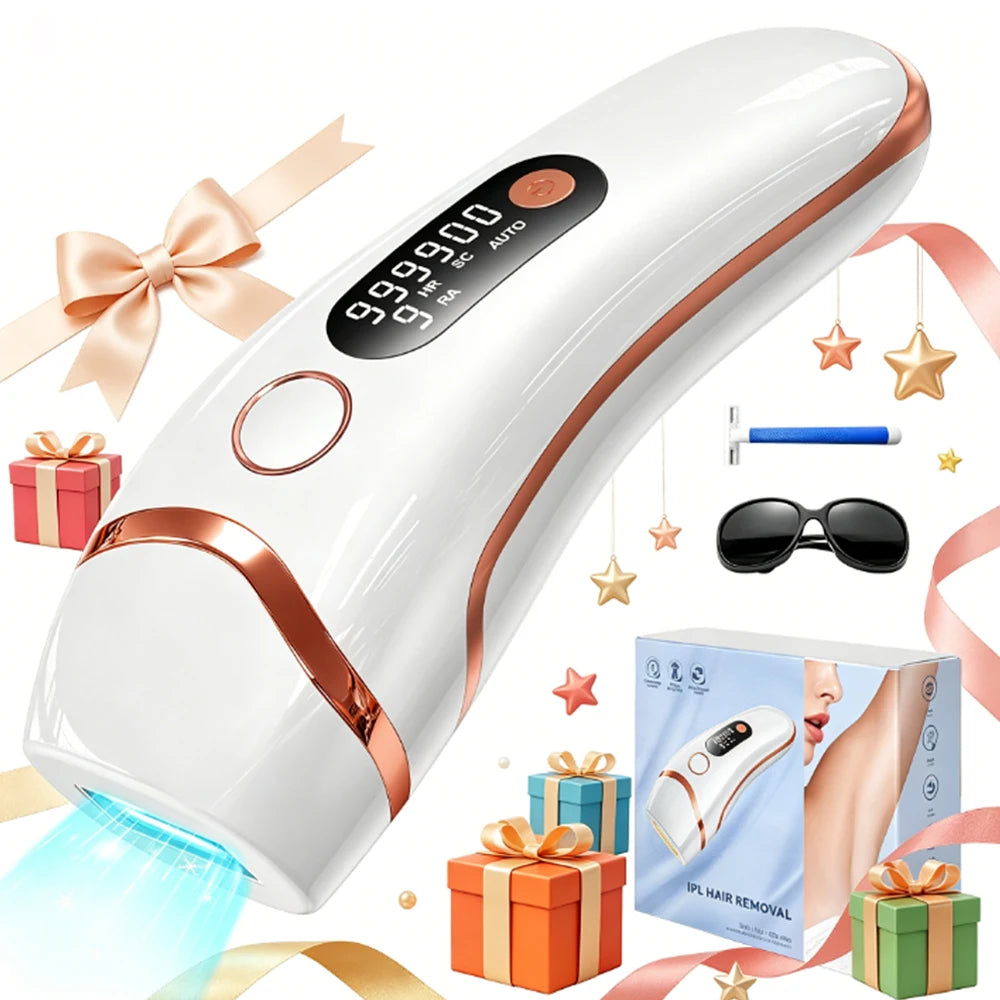 Unlimited Flashes IPL Hair Removal 9 energy levels epiladora laser with Acne treatment for Women’s Body and Bikini Line Home use